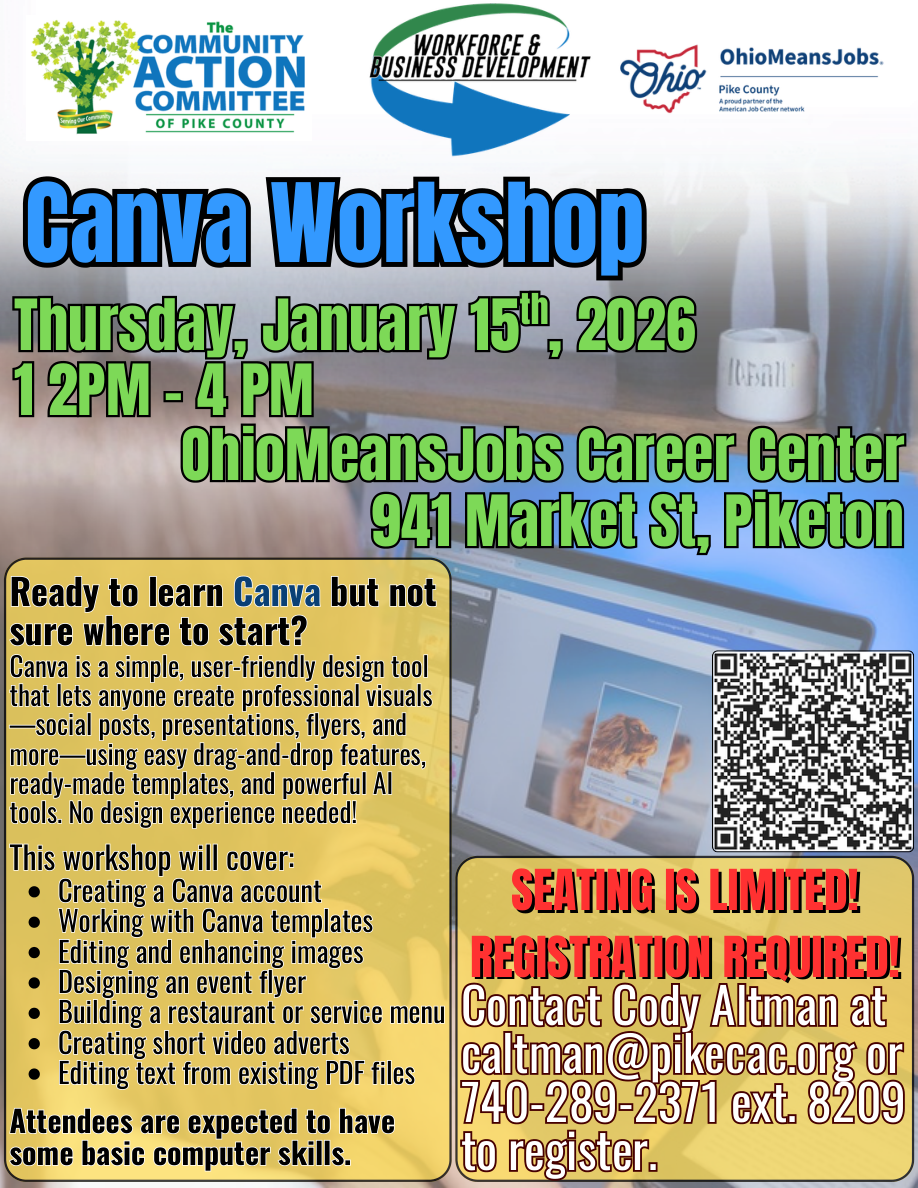 Preview of Canva Workshop flyer