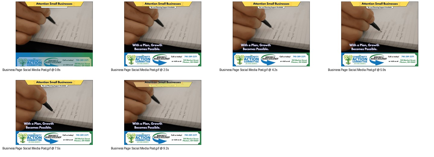 Storyboard preview for animated small business social media post